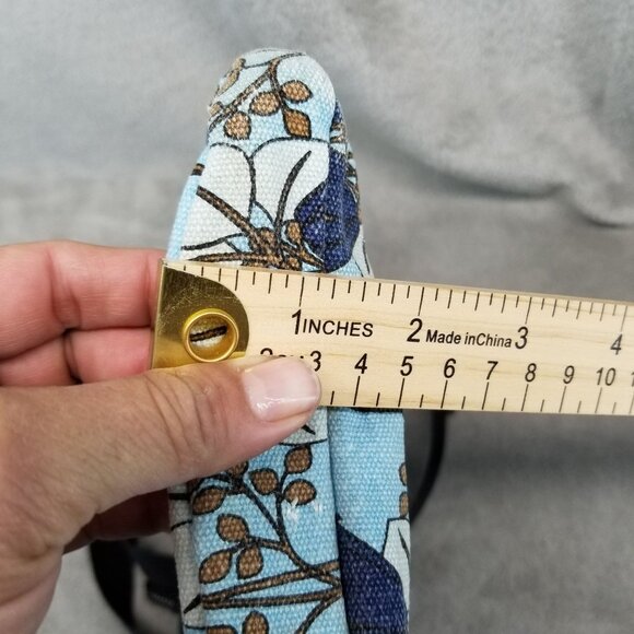 Kavu Bag Womens 11x8 Light Blue Floral Cotton Canvas Crossbody *Read* - Picture 13 of 15